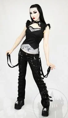 Gothic Hose mit Schnallen