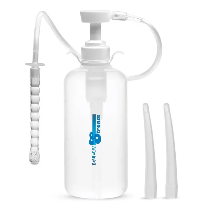 Große Klistierflasche mit 3 Aufsätzen