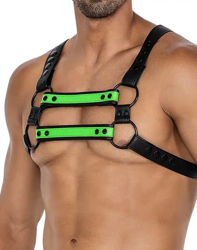 Grün-Schwarzer 4-Wege-Harness