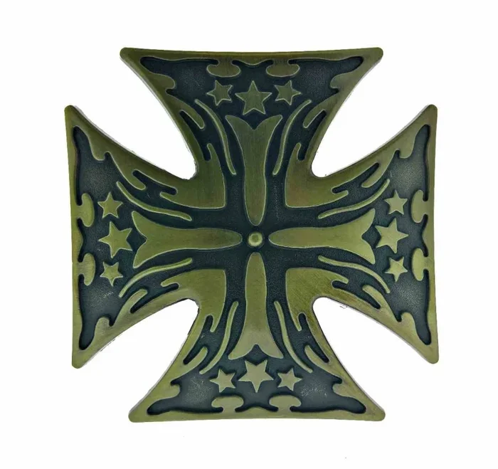 Gürtelschnalle – Eisernes Kreuz mit Sternen