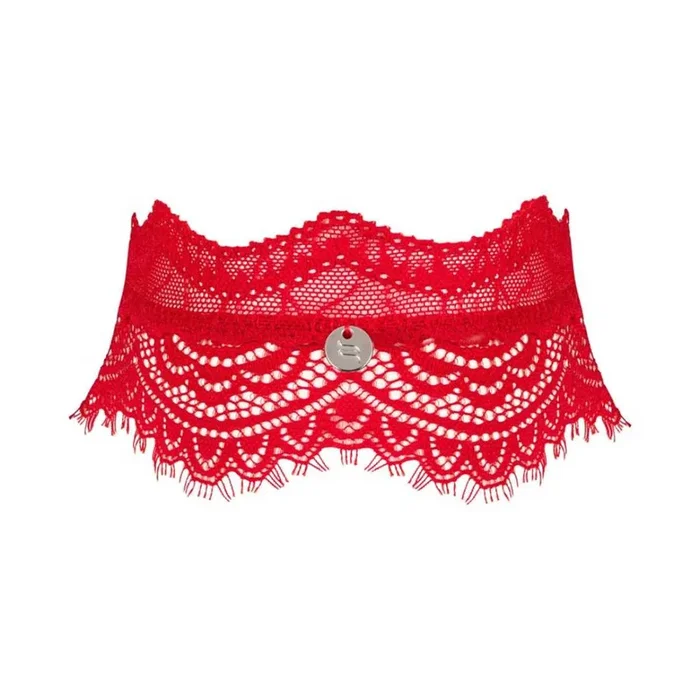 Halsband „Bergamore“ aus Spitze mit Anhänger