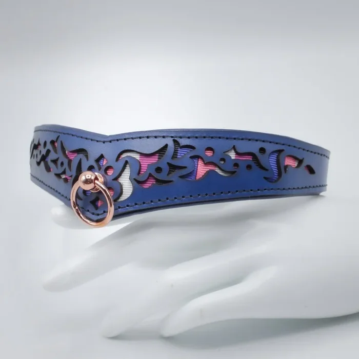 Halsband „incision No. 1“ – genderfluid blau – penumbra
