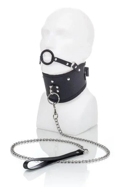 Halsband mit Mundring und Führleine