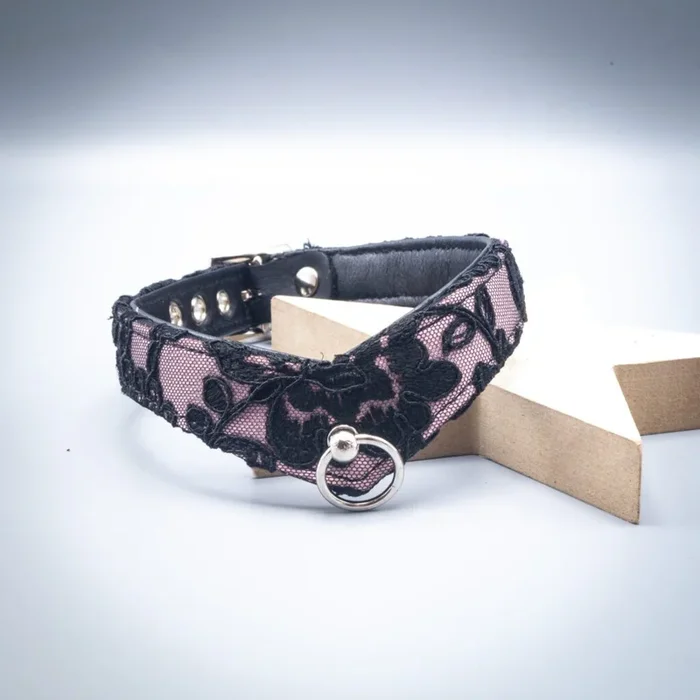 Halsband schmal – leather & lace – penumbra