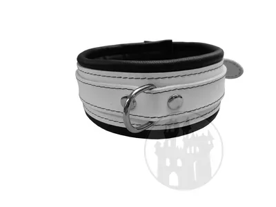 Halsfessel weiß mit D-Ring