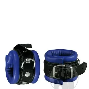 Handfessel blau mit D-Ring