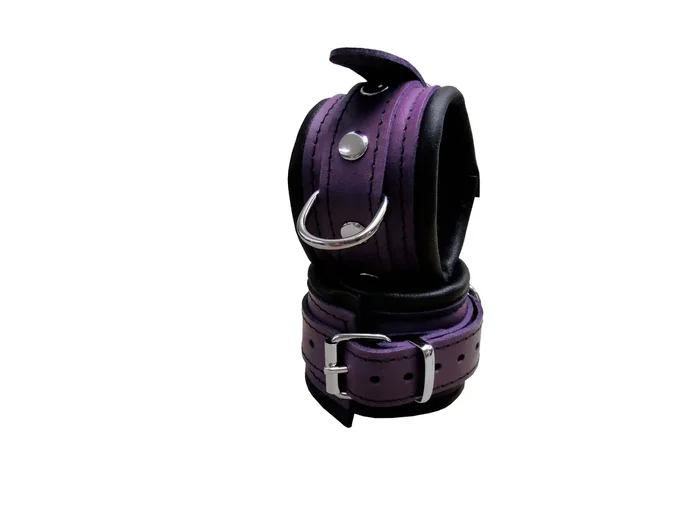Handfessel lila mit D-Ring