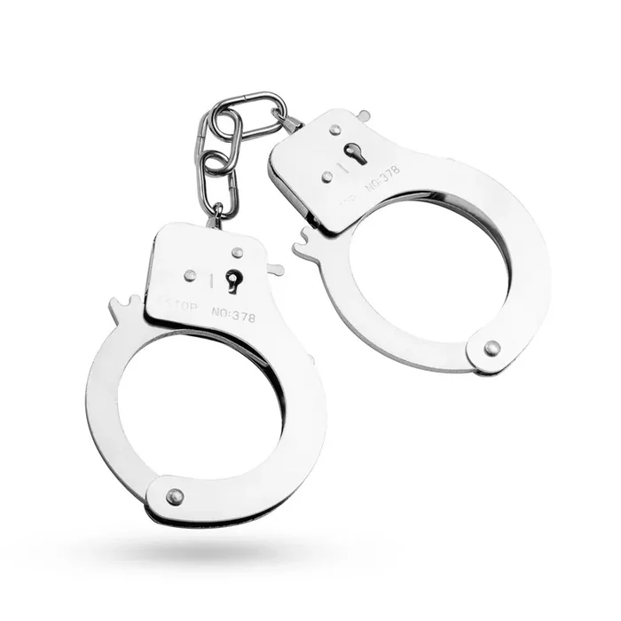 Handschellen aus Metall – silberfarben