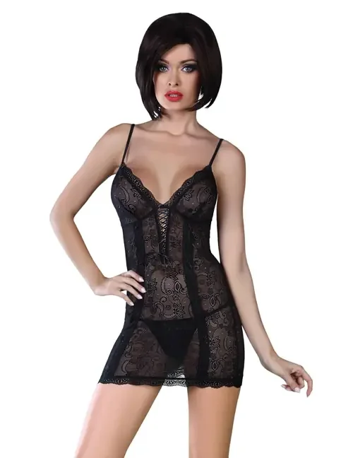 HANNAH Negligeé & Panty LC 90183 schwarz
