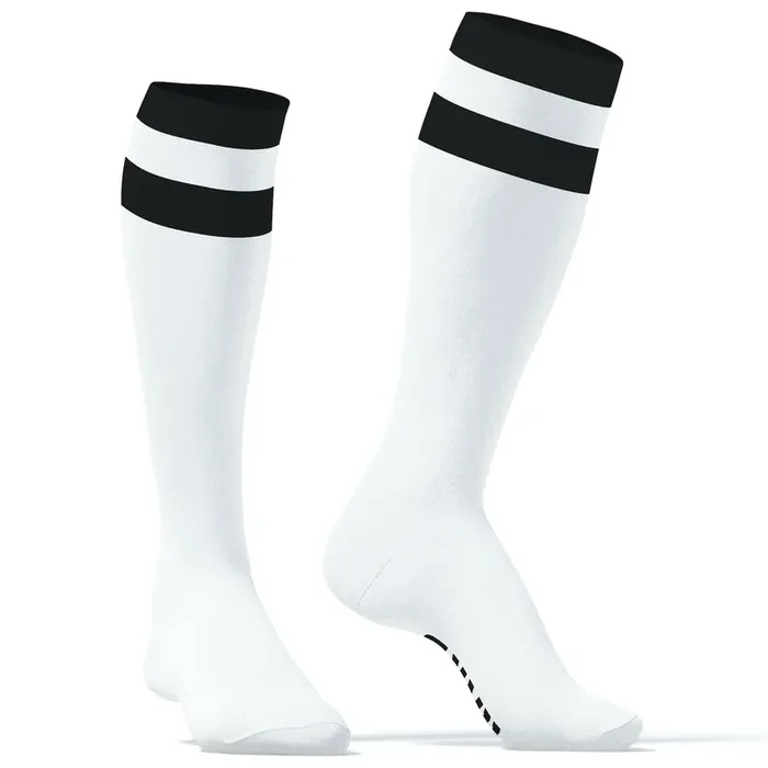Hard SneakXX Hohe Socken Weiß-Schwarz
