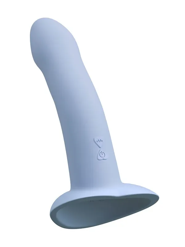 Heart Guy Blue Vibrator mit Saugfuß, blau