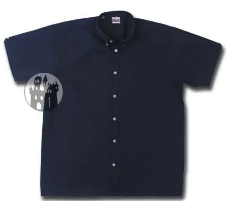 Hemd mit Knöpfen am Kragen – Blau