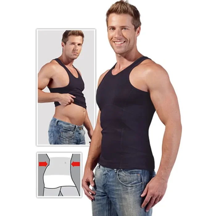 Herren Bauchwegshirt schwarz