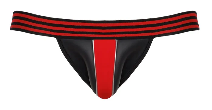 Herren Jock im Streifen-Look Rot Schwarz