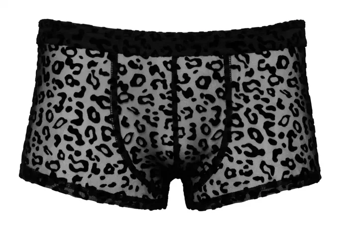 Herren Pants im Leo-Look mit edlem Samtflockprint