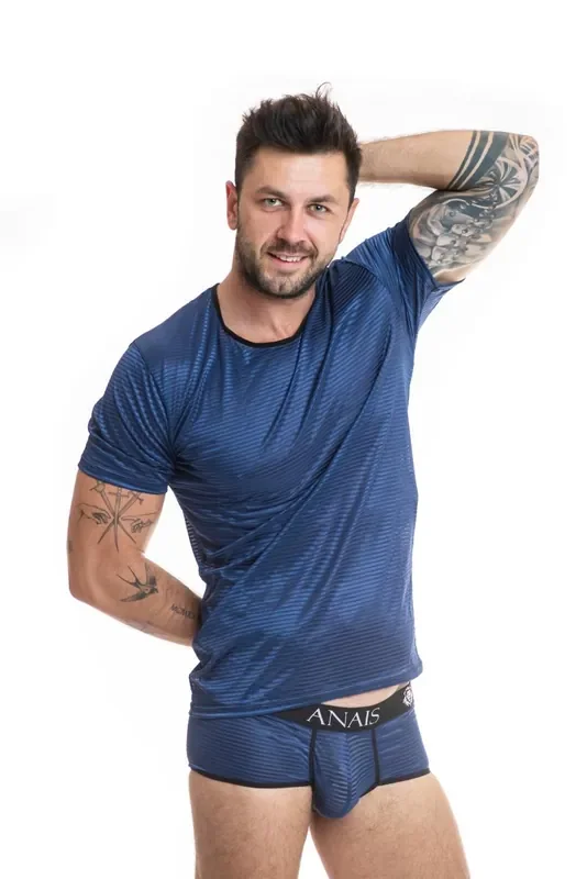 Herren Shirt aus feinem weichem Material gestreift