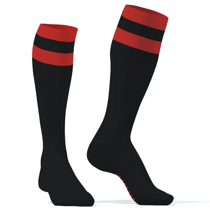 Hohe Socken Hard SneakXX Schwarz-Rot