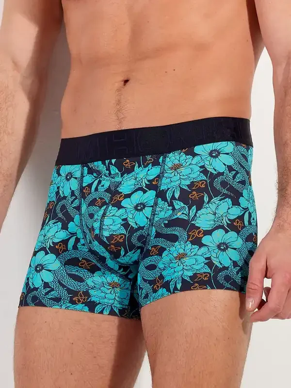 HOM Funky Styles Boxer Brief, blue print
