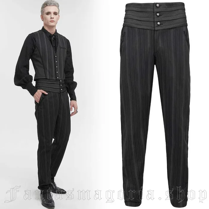 Hose mit diagonalen Taschen – schwarz/grau