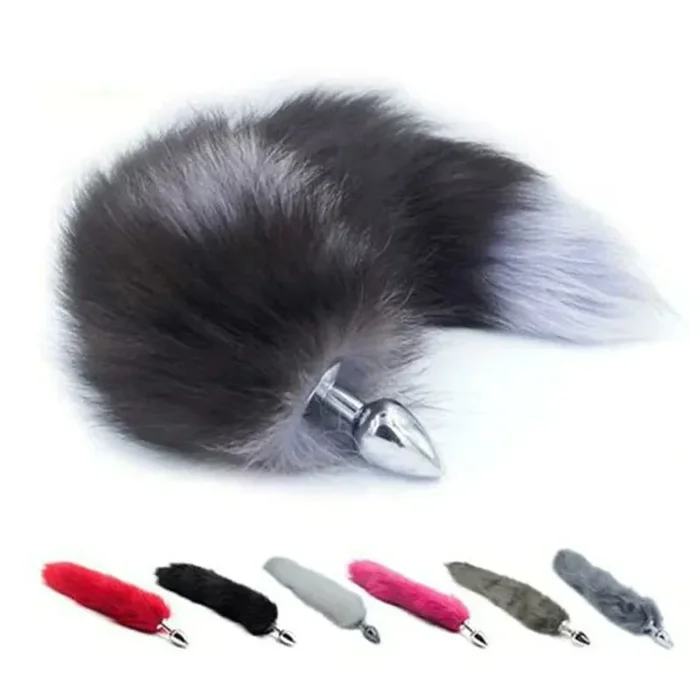 Human Anal Play Fox Tail Anal Butt Plug