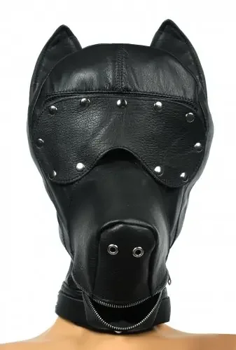 Hunde Maske aus Leder