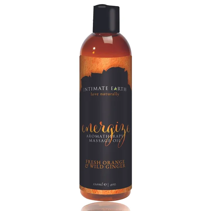 Intimate Earth – Energize Massageöl Orange und Ingwer – 120 ml