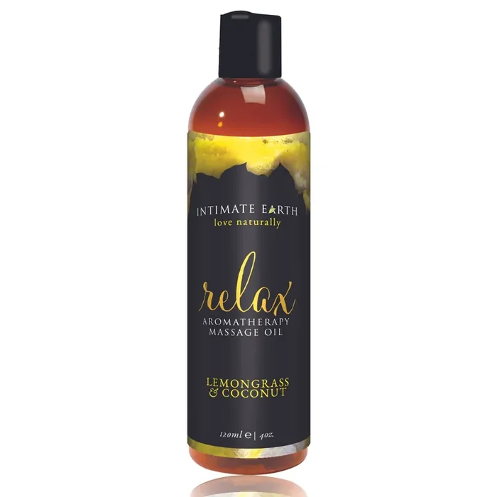 Intimate Earth – Relax Massageöl Zitronengras und Kokosnuss – 120 ml