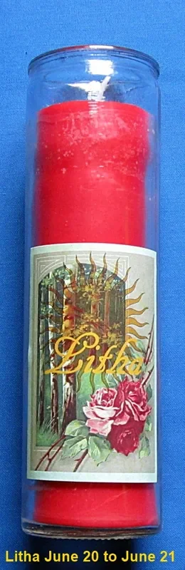 Jahreskreis Kerze im Glas Litha