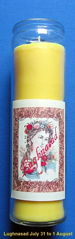 Jahreskreis Kerze im Glas Lughnasad