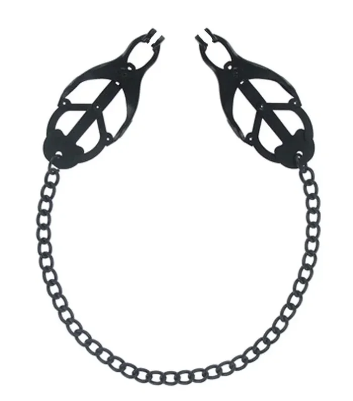 Japanische Nippelklemmen Schwarz