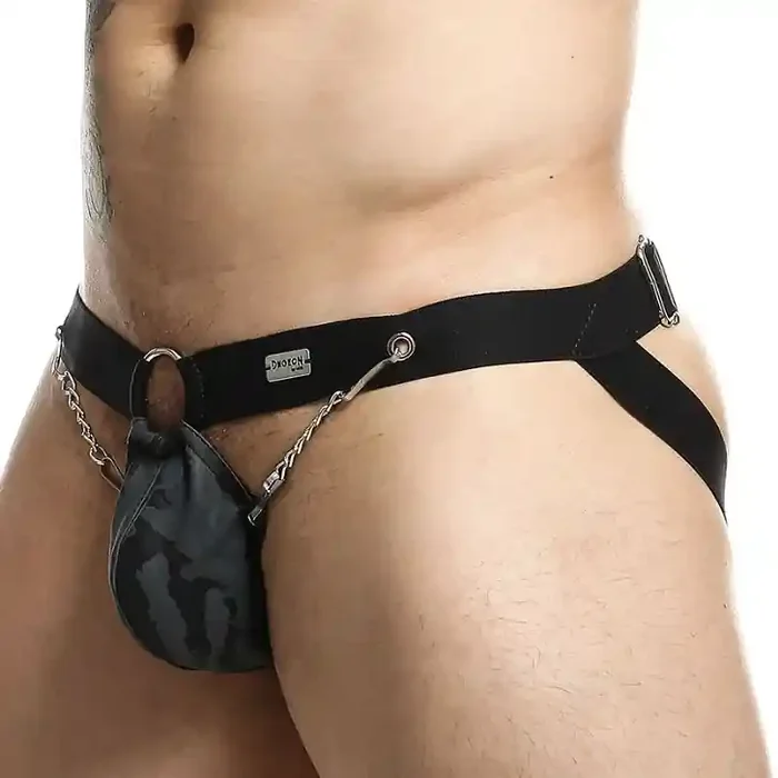 Jockstrap Ring & Chain Dngeon Grau