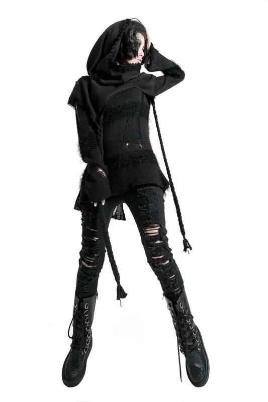 Kapuzenhut mit kurzem Cape im Fantasy-Gothic-Stil