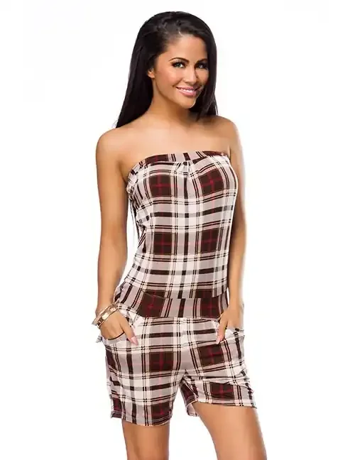 Karierter Jumpsuit