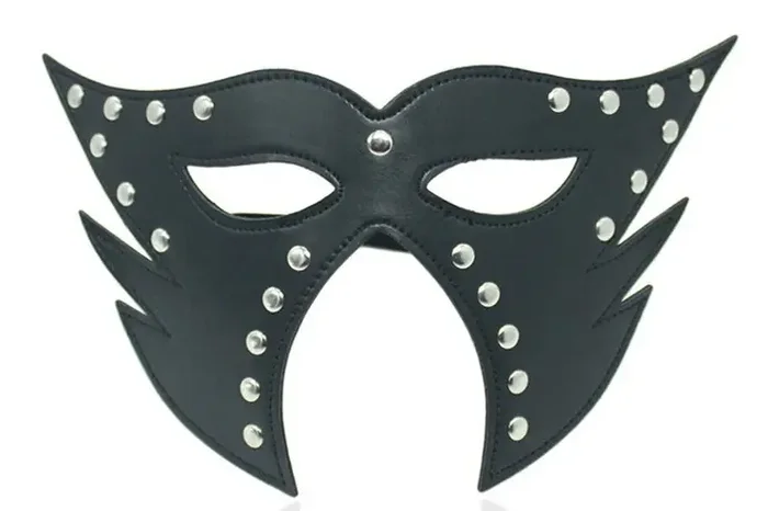 Katze offen Mund Maske Schwarz