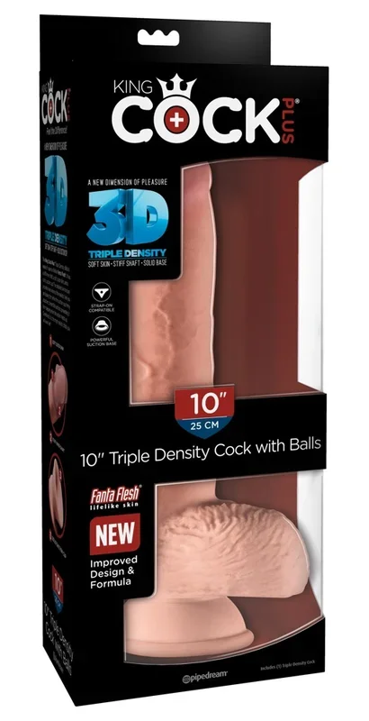 King Cock 10″ Triple Density Cock with Balls hell