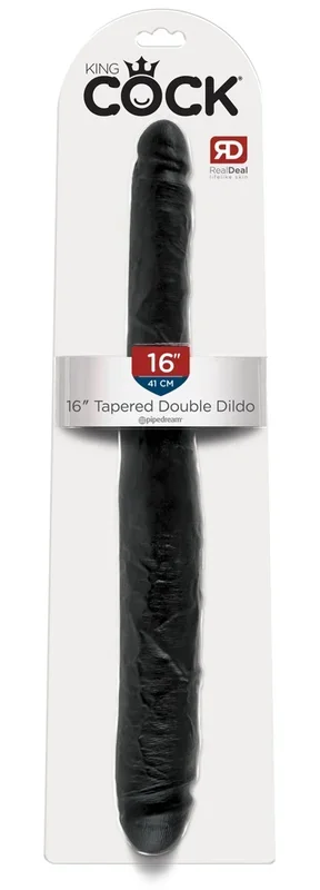 King Cock 16“ Tapered Double Dildo schwarz