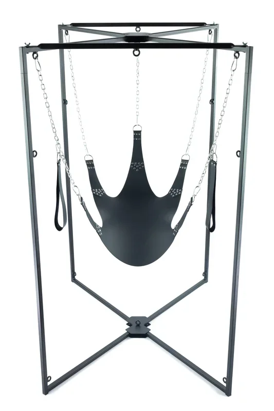 Kit Sling Leder 5 Punkte Schwarz Schwarzer Beschlag
