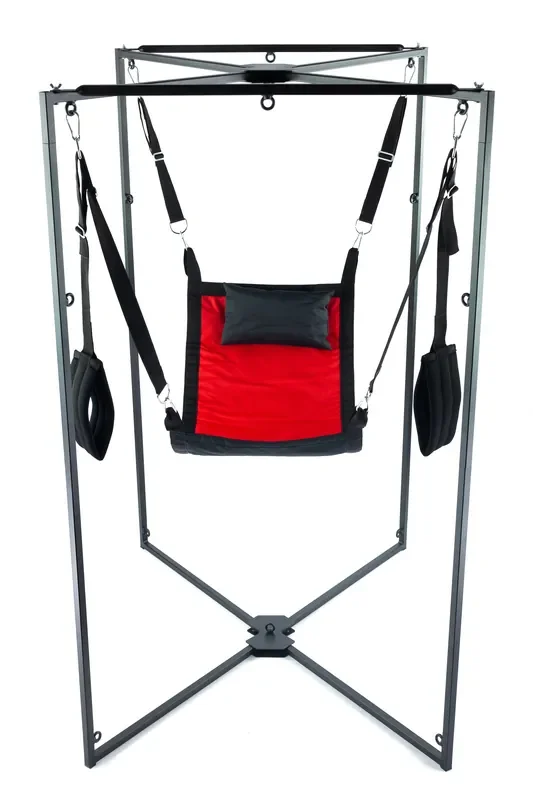 Kit Sling Stoff Quadrat Rot-Schwarz Schwarze Armatur