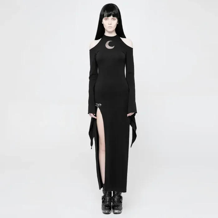 Kleid mit hohen Vorderbeinschlitzen