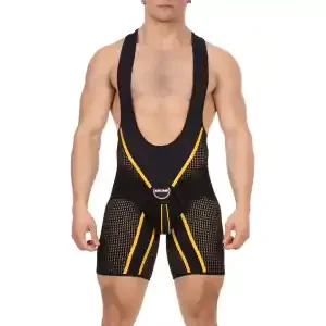 Krish Backless Body Black-Yellow