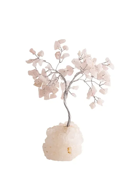 Kristallbaum Rosenquarz mit Zeolith