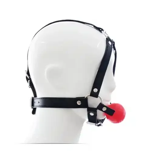 Kunstleder Kopfharness mit Ballknebel