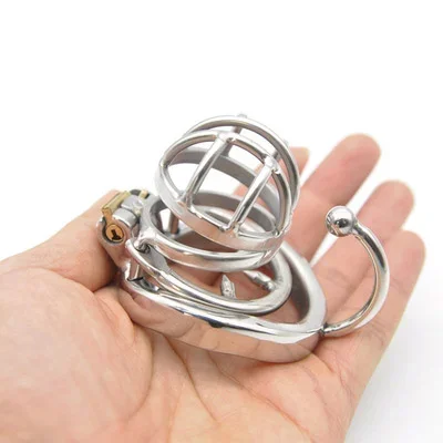 Kurzer Metall Peniskäfig mit Hodentrennung