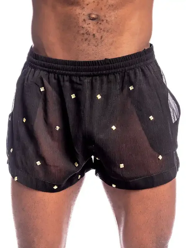 L‘Homme Pluie Des Étoiles Ample Shorts, schwarz