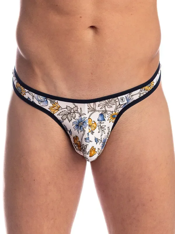 L‘Homme Sevres Bikini String, weiß print
