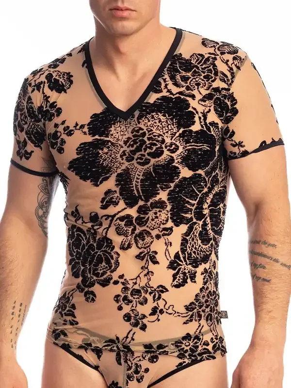 L‘Homme Velours & Luxure T-Shirt, haut/schwarz