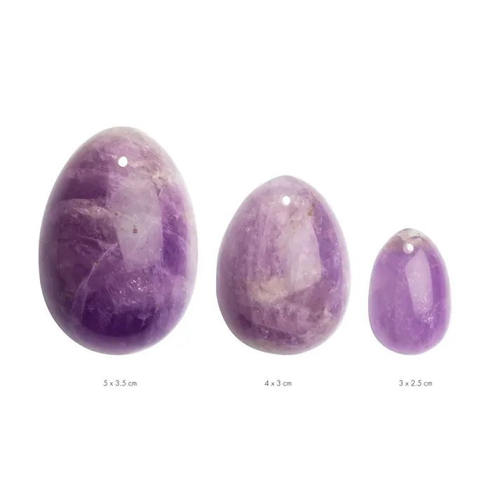 La Gemmes – 3-teiliges Yoni-Ei-Set – Amethyst