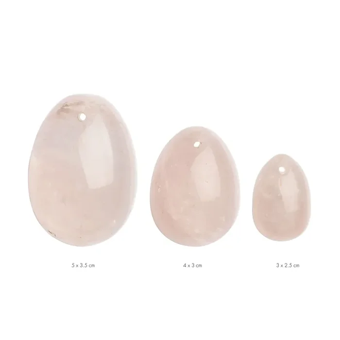 La Gemmes – 3-teiliges Yoni-Ei-Set Rose – Rosenquarz