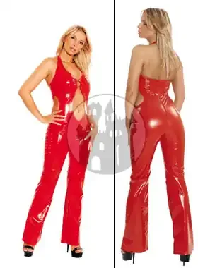 Lackcatsuit mit Neckholder