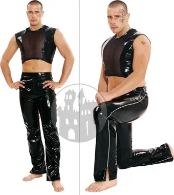 Lackhose mit Seitenreißverschlüssen